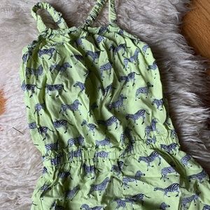 Girls Zebra Summer Romper (Shorts)